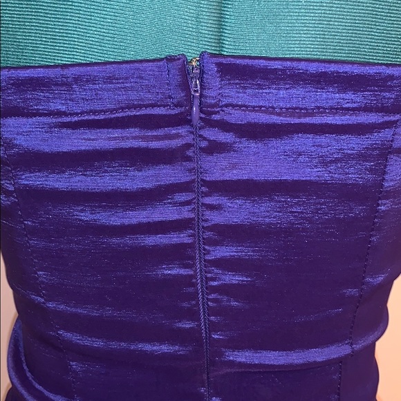 Blue strapless dress - Picture 3 of 3